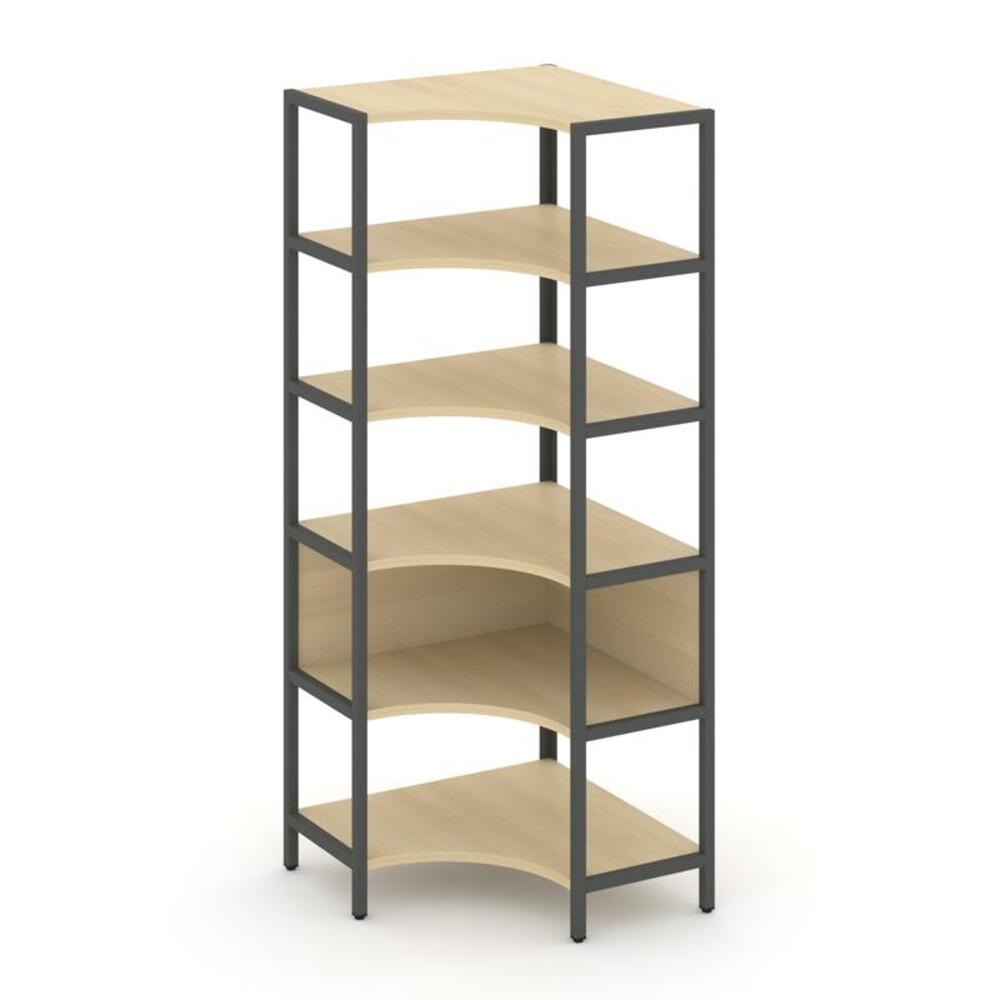 Односекционный угловой стеллаж пятиярусный