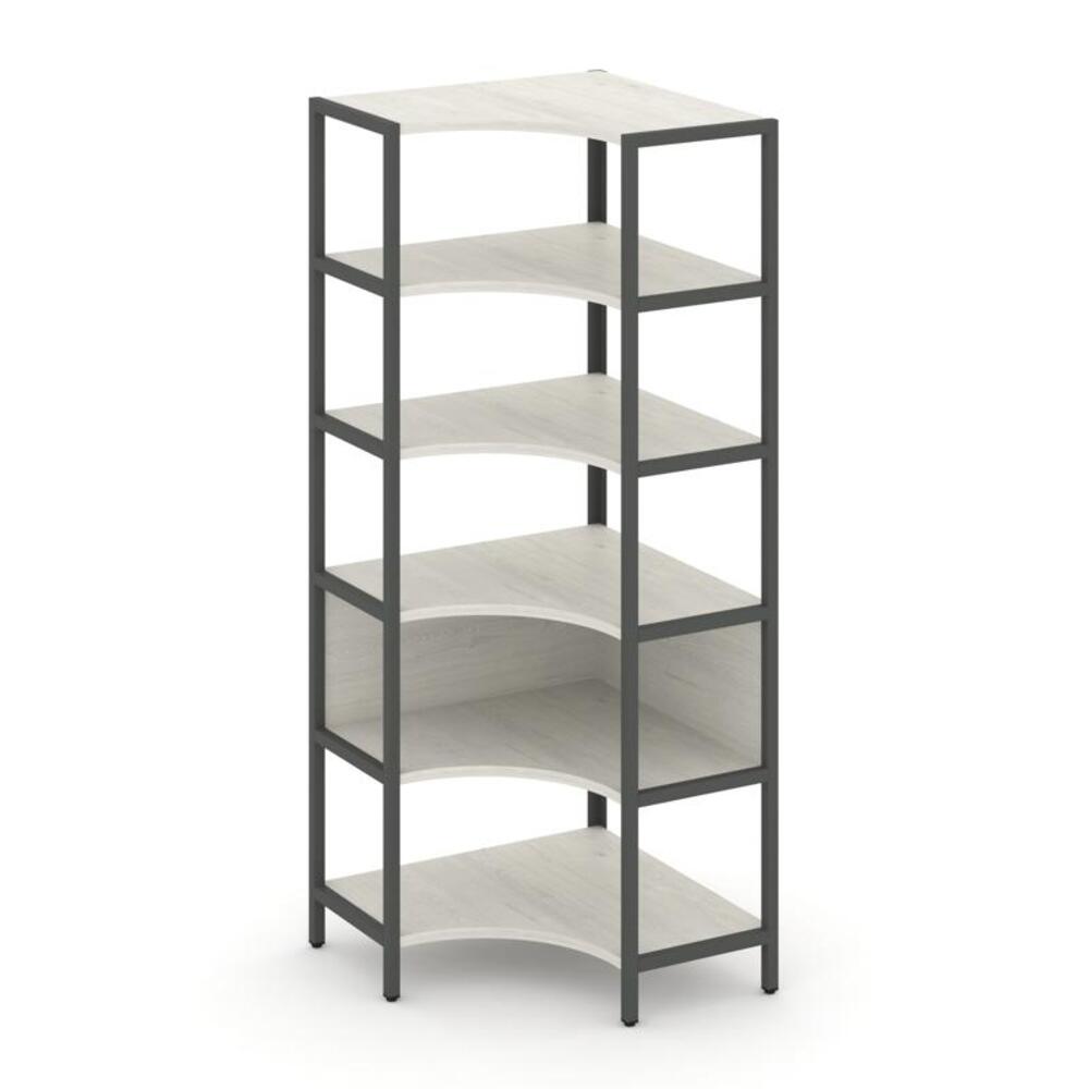 Односекционный угловой стеллаж пятиярусный