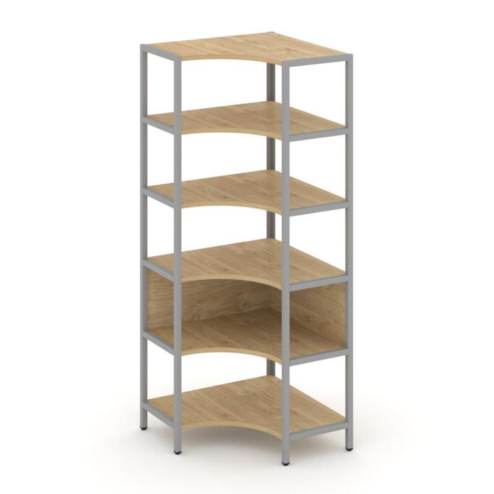 Односекционный угловой стеллаж пятиярусный