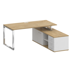 Стол руководителя с опорной греденцией, правый