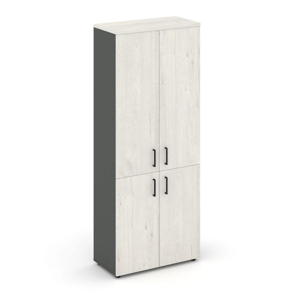 Шкаф высокий широкий (2 низких фасада ЛДСП + 2 средних фасада ЛДСП)