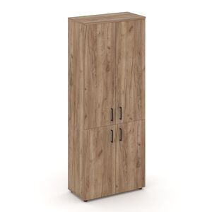 Шкаф высокий широкий (2 низких фасада ЛДСП + 2 средних фасада ЛДСП)