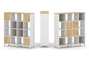 Набор стеллажа двухстороннего, 4 яруса