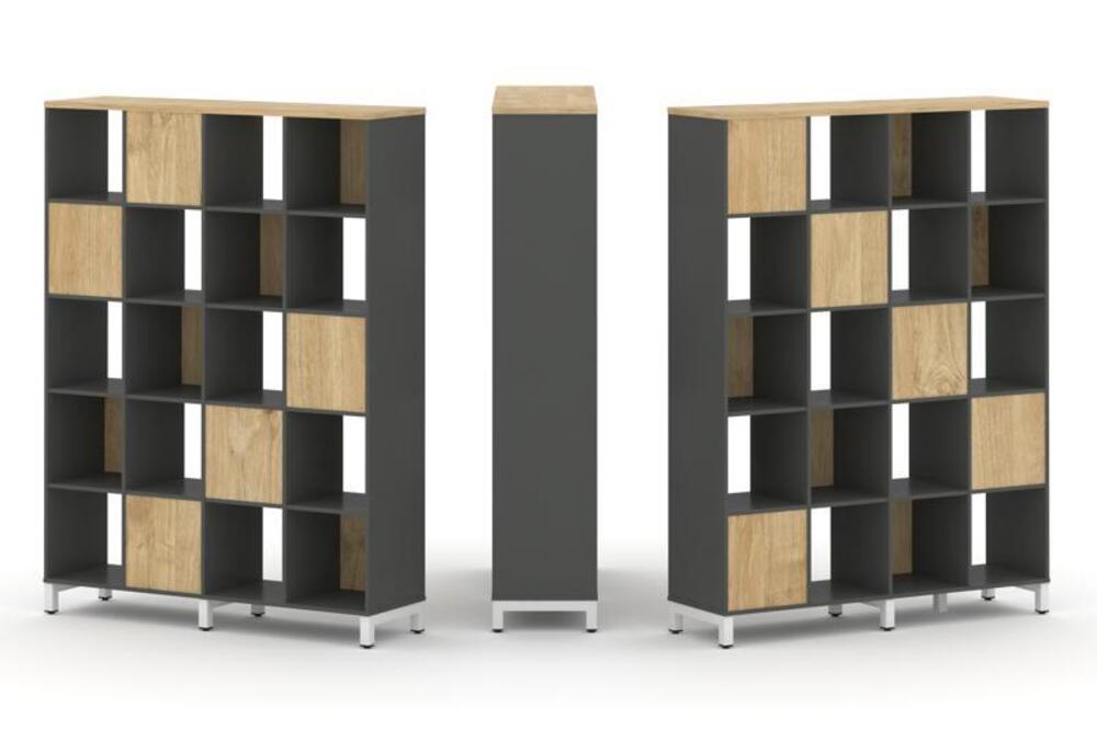 Набор стеллажа двухстороннего, 5 ярусов