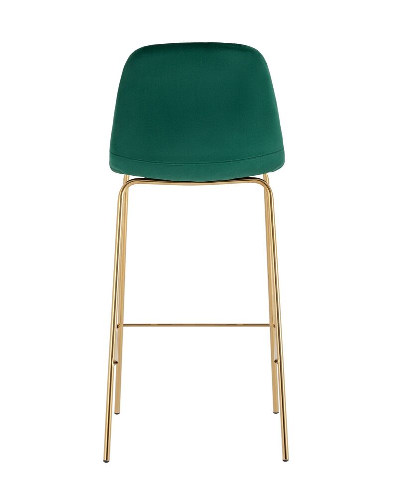 Стул барный Валенсия SN велюр зеленый золотые ножки 2 шт