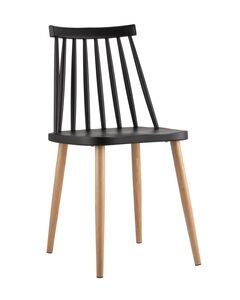 Стул Морган пластиковый черный 4 шт