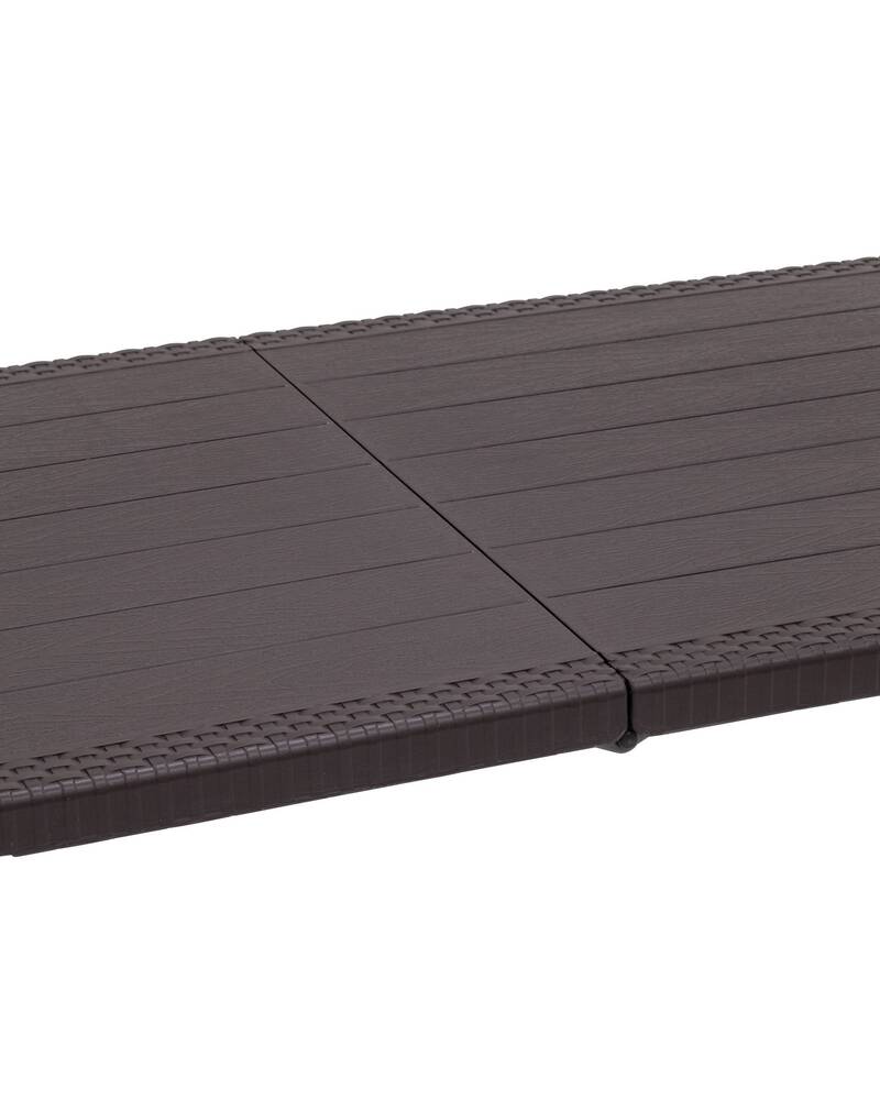 Стол складной чемодан пластиковый Кейт 180 коричневый