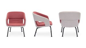 Кресо с низкой спинкой на ножках