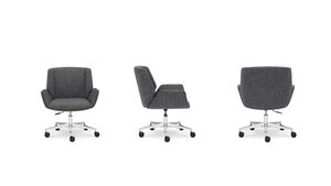 Кресло низкая спинка, крестовина на колесах