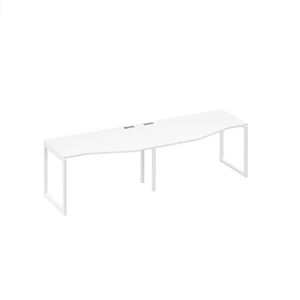 Рабочая станция столы (2х140) Техно эргономичные каркас QUATTRO