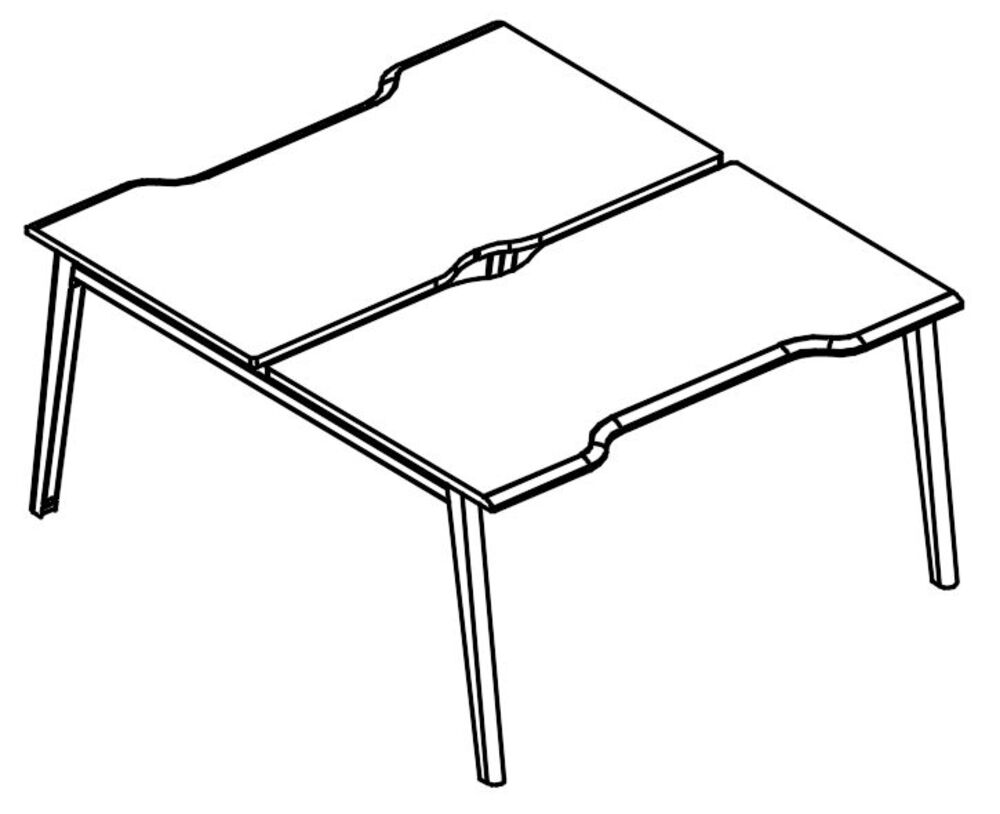 Рабочая станция (2х120) Симметрия на каркас МТ 1 скос