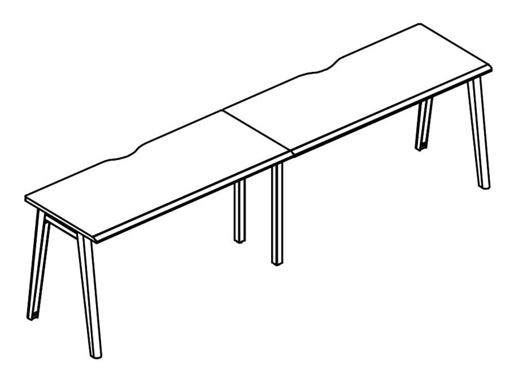 Рабочая станция каркас МТ 1 скос (2х160)