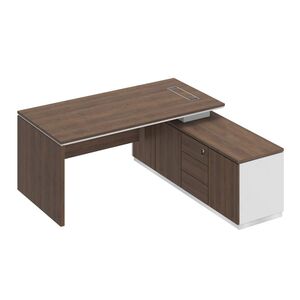 Стол руководителя (опора ДСП) на опорной тумбе