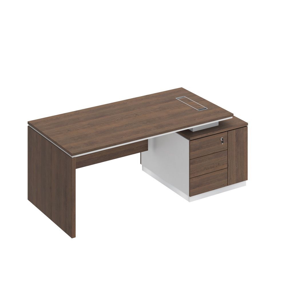 Стол руководителя (опора ДСП) на опорной тумбе