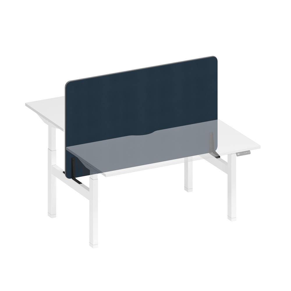 Экран настольный фронтальный тканевый с кабель-каналом