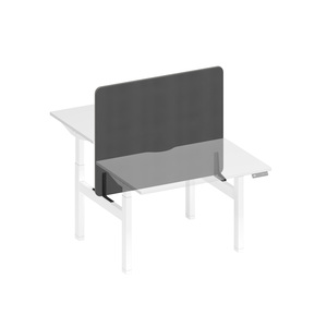 Экран настольный фронтальный тканевый с мягким наполнителем с кабель-каналом