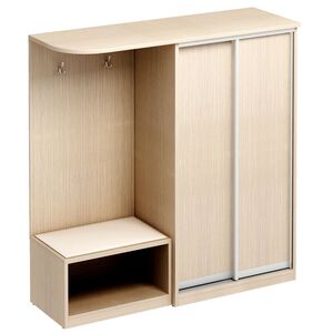 Шкаф-купе комбинированный для одежды и белья левый