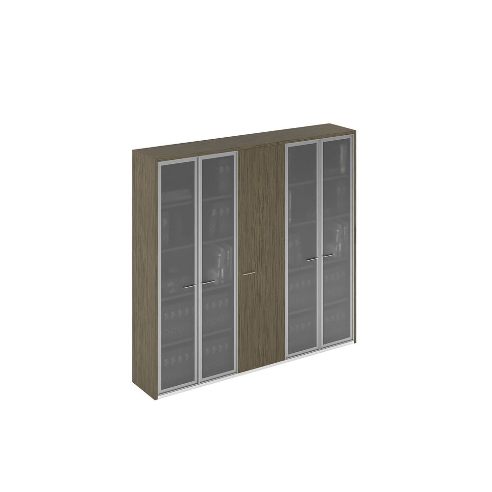 Шкаф высокий комбинированный (шкаф для документов+ шкаф для одежды узкий+ шкаф для документов)