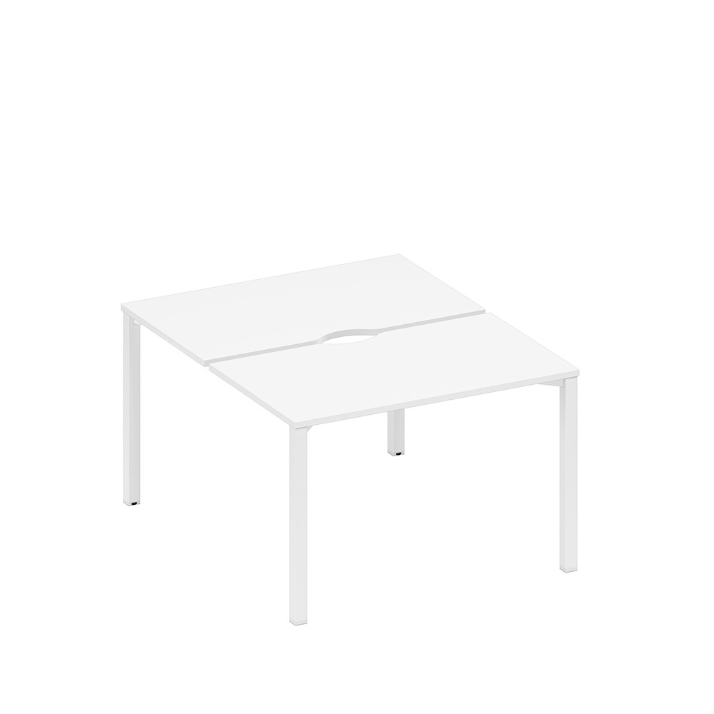 Рабочая станция на металлокаркасе, столешницы с вырезом (2*120)