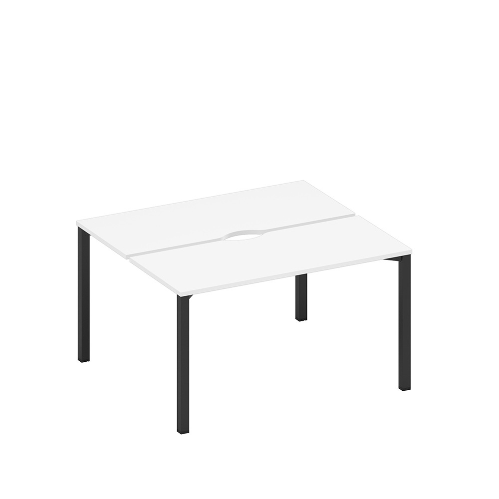 Рабочая станция на металлокаркасе, столешницы с вырезом (2*140)