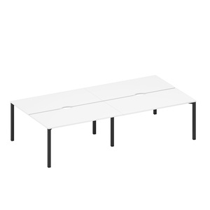 Рабочая станция на металлокаркасе, столешницы с вырезом (4*160)