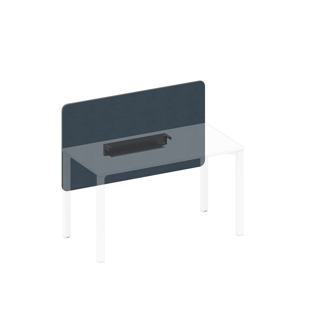 Экран настольный фронтальный тканевый с кабель-каналом