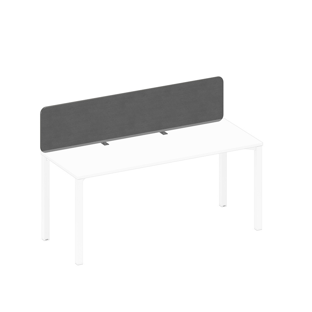 Экран настольный фронтальный тканевый с кронштейнами