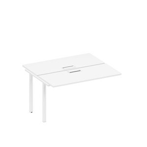 Секция стола рабочей станции на металлокаркасе, столешницы с заглушкой