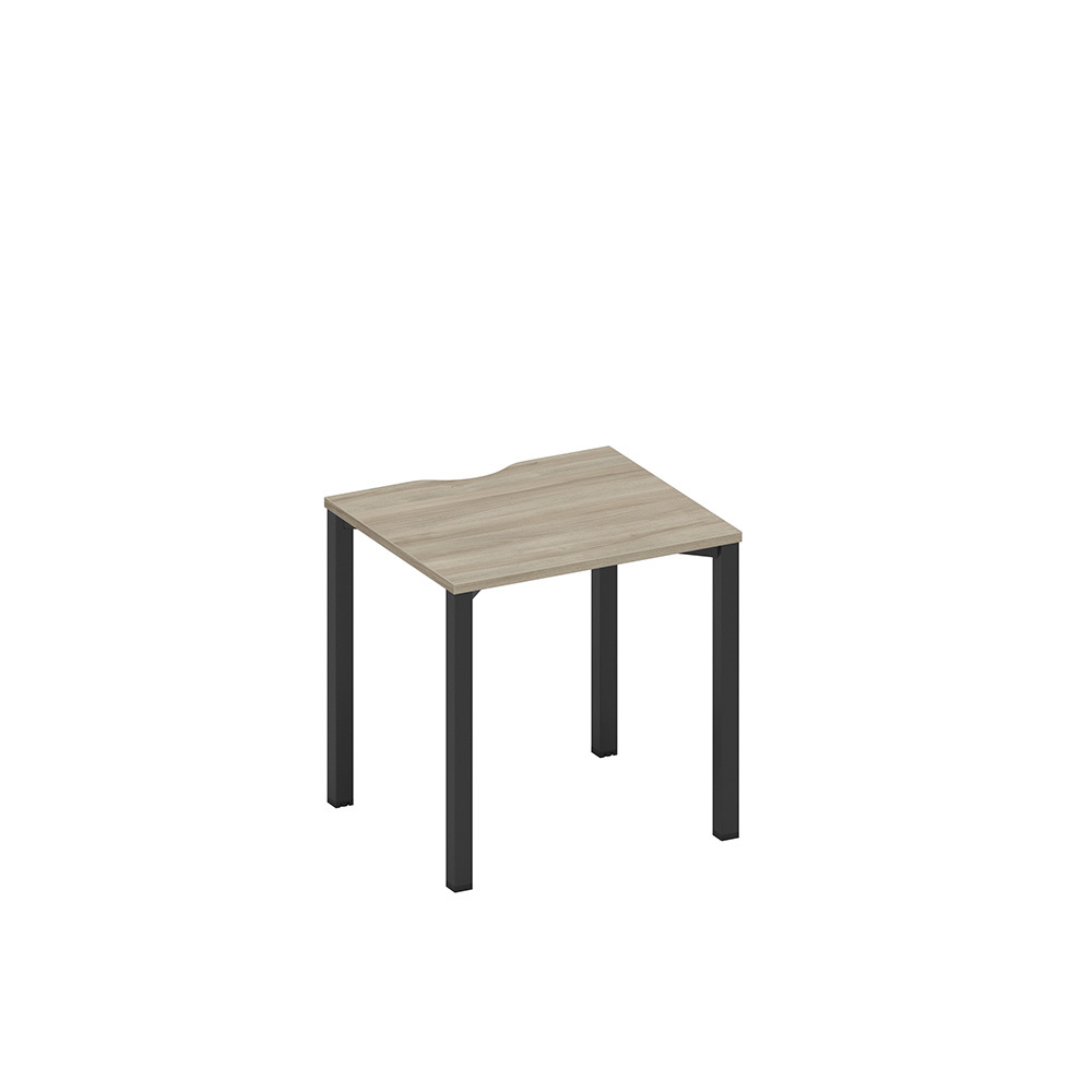 Стол письменный на металлокаркасе, столешница с вырезом