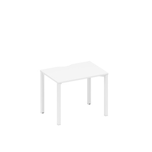 Стол письменный на металлокаркасе, столешница с вырезом