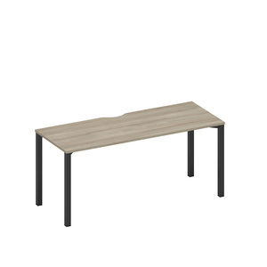 Стол письменный на металлокаркасе, столешница с вырезом