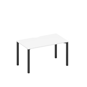 Стол письменный на металлокаркасе, столешница с вырезом