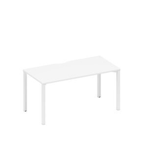 Стол письменный на металлокаркасе, столешница с вырезом