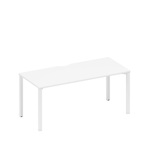 Стол письменный на металлокаркасе, столешница с вырезом